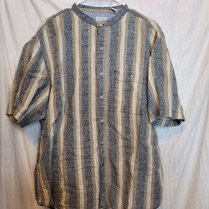 Vintage Bugle Boy Company Collarless Button Up Shi